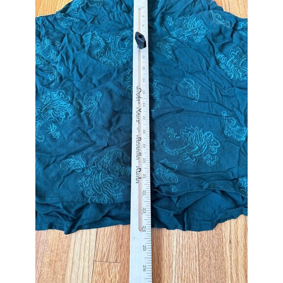 Torrid Green Sleeveless Tunic Top With Embroidered Floral Pattern Keyhole Detail - Picture 12 of 12